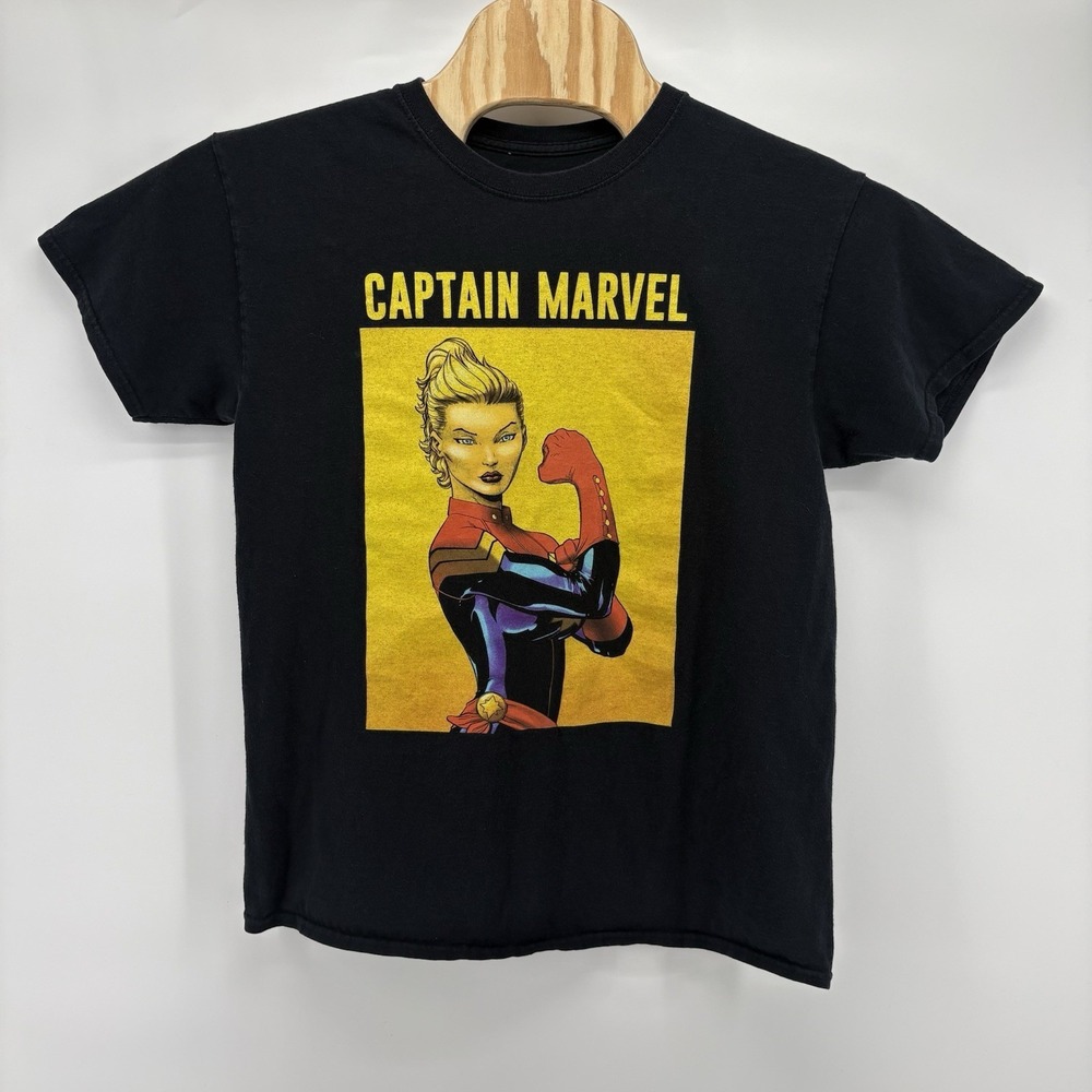 Marvel Comics The Mighty‎ Captain Marvel Mens Tee Shirt Black Size Large